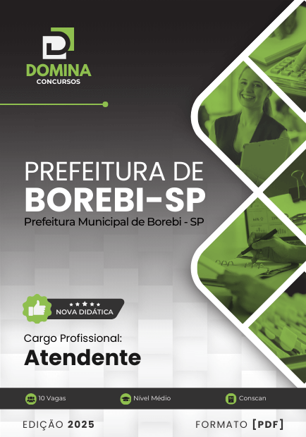 Novo Material: Apostila Atendente Borebi SP 2025