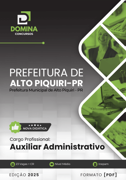 Novo Material: Apostila Auxiliar Administrativo Alto Piquiri PR 2025