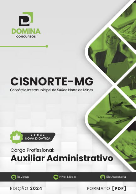 Novo Material: Apostila Auxiliar Administrativo Cisnorte MG 2025