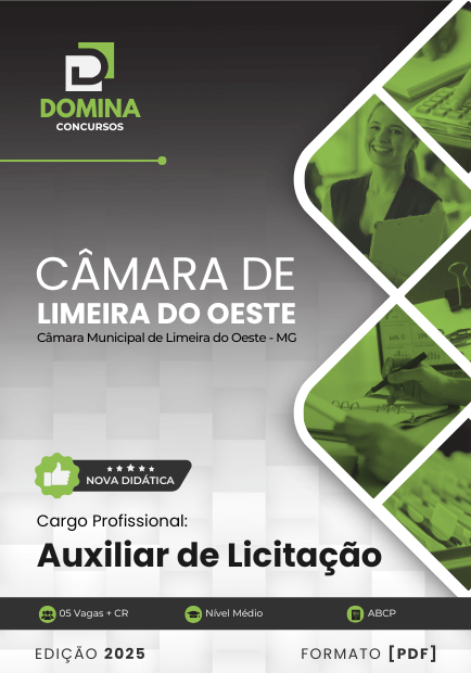 Novo Material: Apostila Auxiliar de Licitação Câmara Limeira do Oeste MG 2025