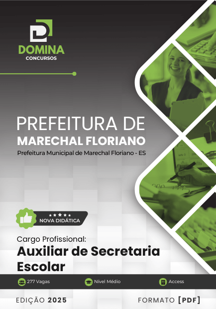 Novo Material: Apostila Auxiliar de Secretaria Escolar Marechal Floriano ES 2025