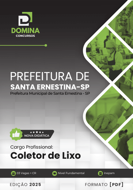 Novo Material: Apostila Coletor de Lixo Santa Ernestina SP 2025