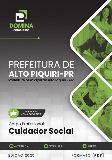 Novo Material: Apostila Cuidador Social Alto Piquiri PR 2025