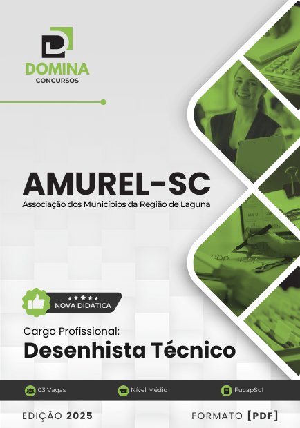 Novo Material: Apostila Desenhista Técnico AMUREL SC 2025