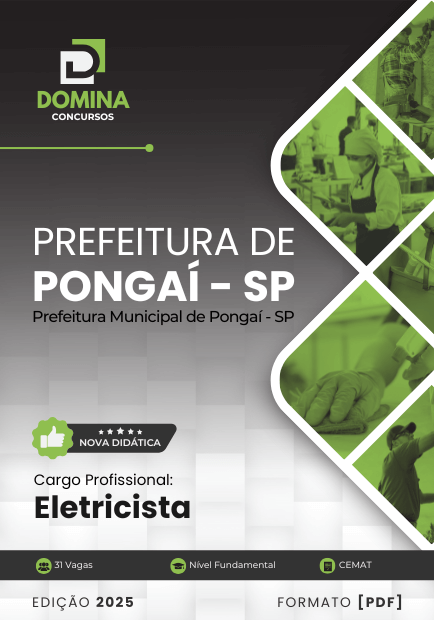 Novo Material: Apostila Eletricista Pongaí SP 2025
