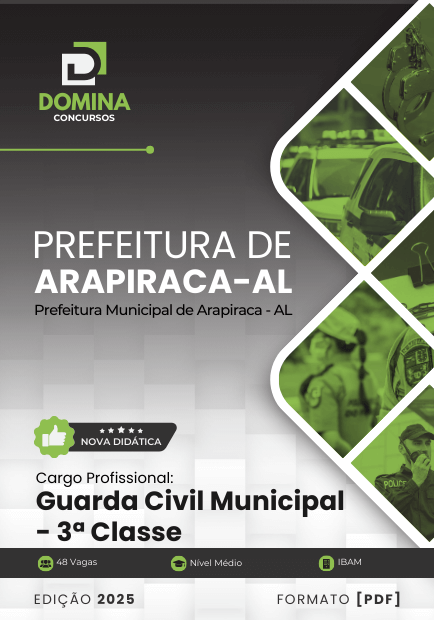 Novo Material: Apostila Guarda Civil Municipal Arapiraca AL 2025