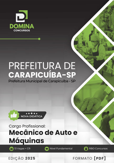 Novo Material: Apostila Mecânico Carapicuíba SP 2025