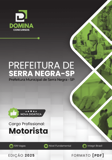 Novo Material: Apostila Motorista Serra Negra SP 2025