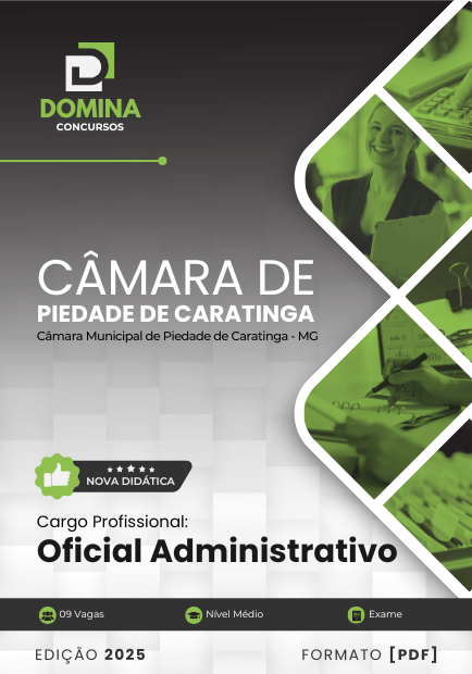 Novo Material: Apostila Oficial Administrativo Câmara Piedade Caratinga MG 2025