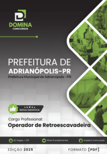 Novo Material: Apostila Operador de Retroescavadeira Adrianópolis PR 2025