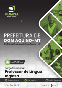 Novo Material: Apostila Professor de Língua Inglesa Dom Aquino MT 2025