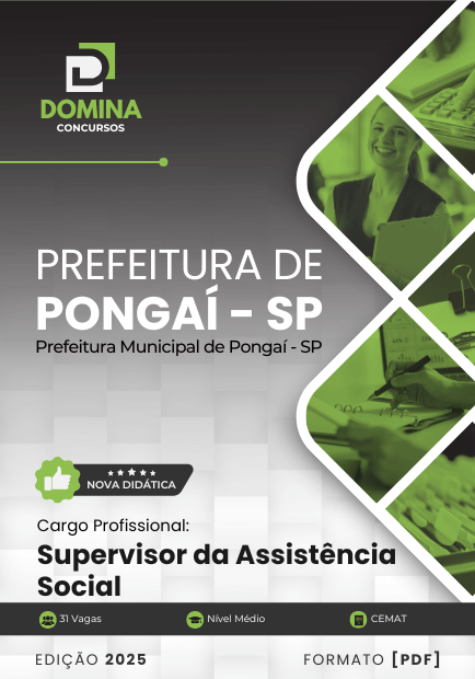 Novo Material: Apostila Supervisor da Assistência Social Pongaí SP 2025