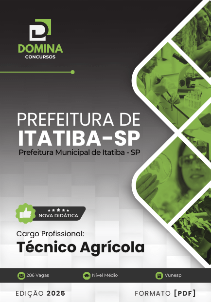 Novo Material: Apostila Técnico Agrícola Itatiba SP 2025