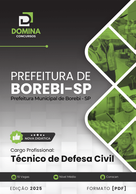 Novo Material: Apostila Técnico de Defesa Civil Borebi SP 2025