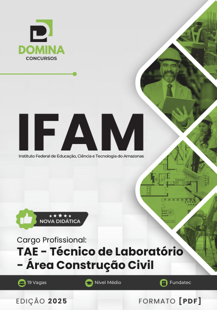 Novo Material: Apostila Técnico de Laboratório Construção Civil IFAM 2025 Novo Material: Apostila Técnico de Laboratório Construção Civil IFAM 2025