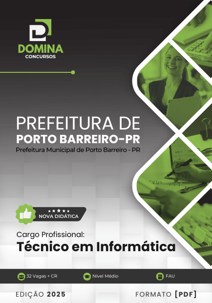 Novo Material: Apostila Técnico em Informática Porto Barreiro PR 2025