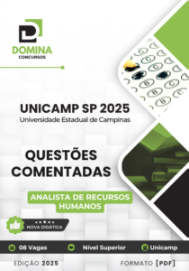 Novo Material: 50 Questões Comentadas Analista Recursos Humanos UNICAMP SP 2025