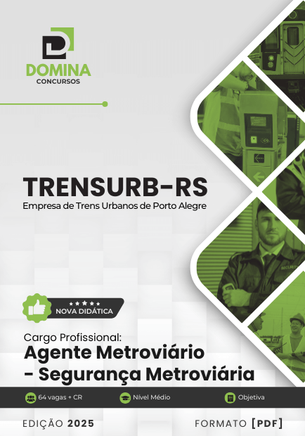 Novo Material: Apostila Agente Metroviário Segurança Metroviária TRENSURB RS 2025