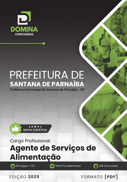 Novo Material: Apostila Agente de Serviços de Alimentação Santana de Parnaíba SP 2025