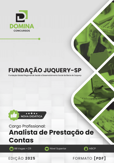 Novo Material: Apostila Analista Prestação Contas Fundação Juquery SP 2025