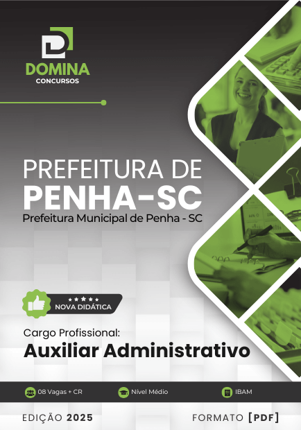 Novo Material: Apostila Auxiliar Administrativo Penha SC 2025