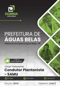 Novo Material: Apostila Condutor Plantonista SAMU Águas Belas PE 2025