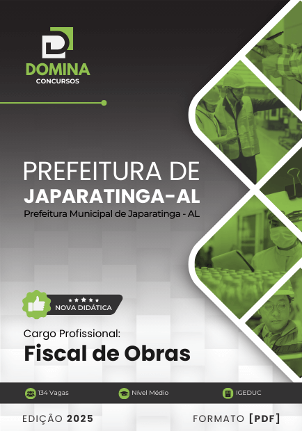Novo Material: Apostila Fiscal de Obras Japaratinga AL 2025