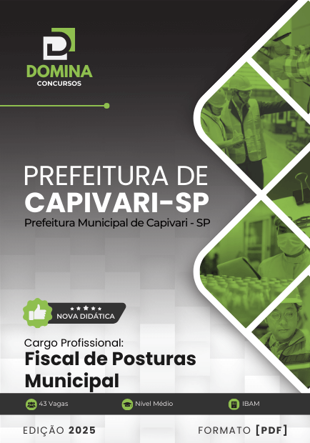 Novo Material: Apostila Fiscal de Posturas Municipal Capivari SP 2025