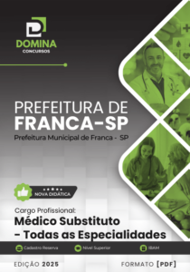 Novo Material: Apostila Médico Substituto Franca SP 2025