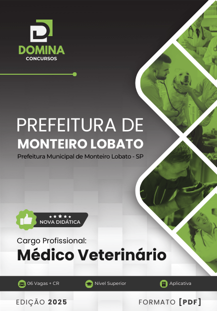 Novo Material: Apostila Médico Veterinário Monteiro Lobato SP 2025
