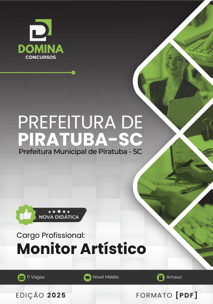 Novo Material: Apostila Monitor Artístico Piratuba SC 2025 Novo Material: Apostila Monitor Artístico Piratuba SC 2025