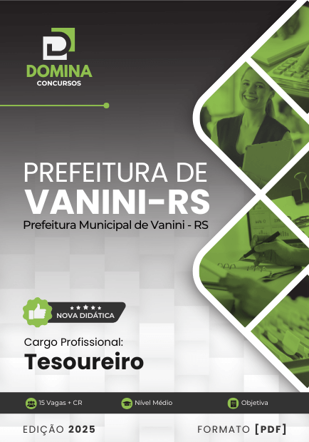 Novo Material: Apostila Tesoureiro Vanini RS 2025