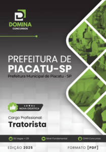 Novo Material: Apostila Tratorista Piacatu SP 2025