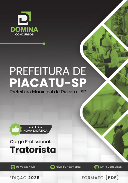 Novo Material: Apostila Tratorista Piacatu SP 2025