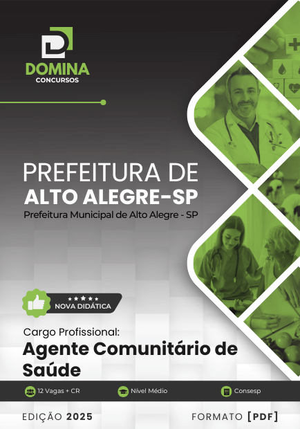 Novo Material: Apostila Agente Comunitário de Saúde Alto Alegre SP 2025 Novo Material: Apostila Agente Comunitário de Saúde Alto Alegre SP 2025