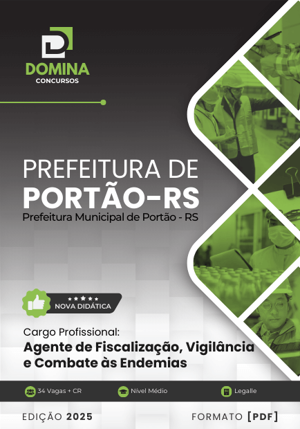 Novo Material: Apostila Agente Fiscalização Vigilância Combate Endemias Portão RS 2025