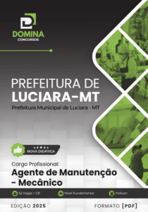 Novo Material: Apostila Agente de Manutenção Mecânico Luciara MT 2025