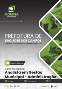 Novo Material: Apostila Analista em Gestão Administração São José dos Campos SP 2025