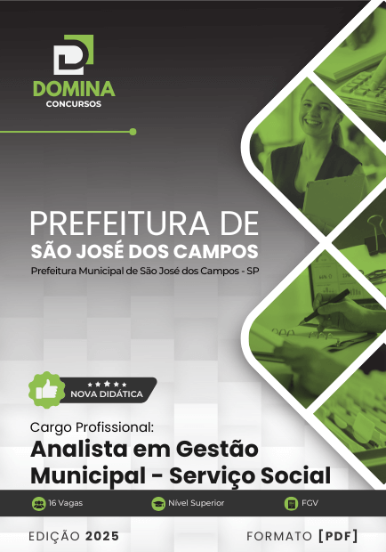 Novo Material: Apostila Analista em Gestão Serviço Social São José dos Campos SP 2025