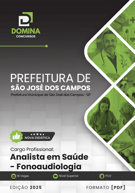 Novo Material: Apostila Analista em Saúde Fonoaudiologia São José dos Campos SP 2025