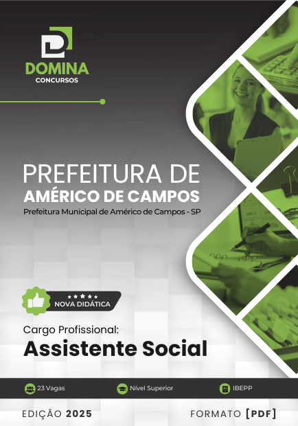 Novo Material: Apostila Assistente Social Américo de Campos SP 2025