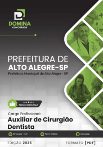 Novo Material: Apostila Auxiliar de Cirurgião Dentista Alto Alegre SP 2025