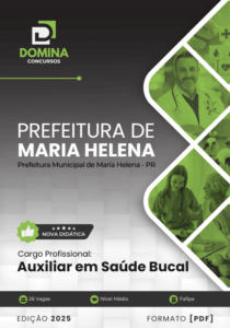 Novo Material: Apostila Auxiliar em Saúde Bucal Maria Helena PR 2025