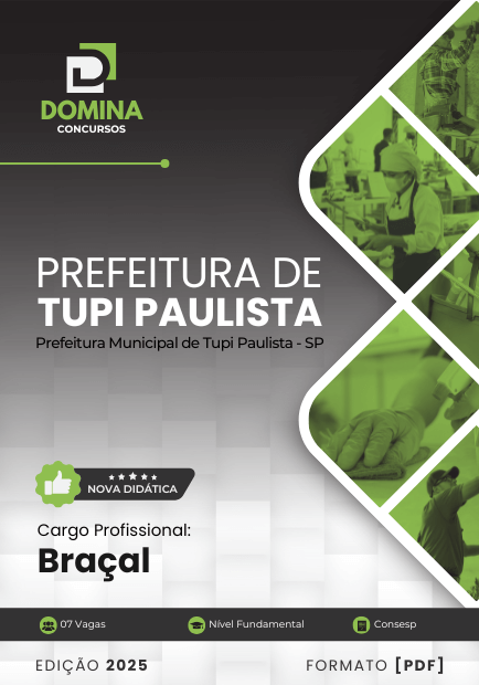 Novo Material: Apostila Braçal Tupi Paulista SP 2025