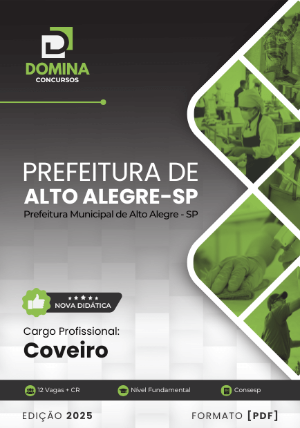Novo Material: Apostila Coveiro Alto Alegre SP 2025