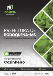 Novo Material: Apostila Cozinheiro Bodoquena MS 2025