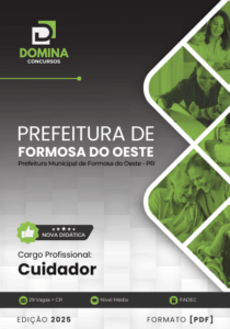 Novo Material: Apostila Cuidador Formosa do Oeste PR 2025