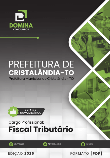 Novo Material: Apostila Fiscal Tributário Cristalândia TO 2025 Novo Material: Apostila Fiscal Tributário Cristalândia TO 2025