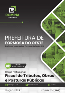 Novo Material: Apostila Fiscal de Tributos e Obras Formosa do Oeste PR 2025