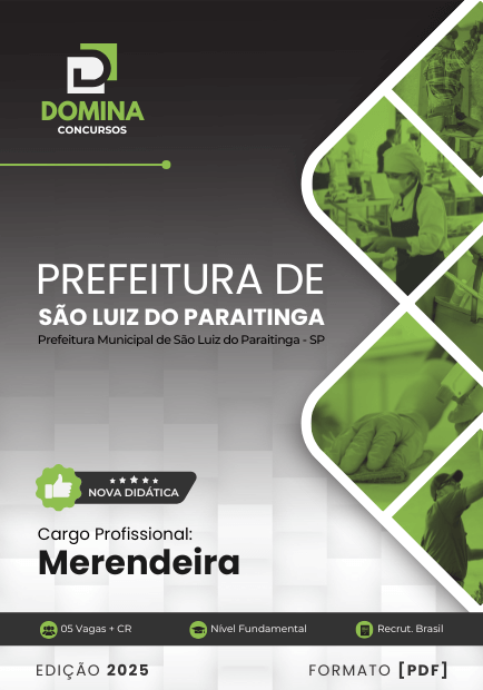 Novo Material: Apostila Merendeira São Luiz do Paraitinga SP 2025